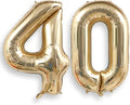 AULE 40 Inch Light Gold 40 Balloon Number Foil 0-9 Birthday Big Numbers | by AULE