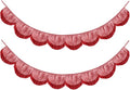 2pcs 6.6ft Flash Pink Fringe Garland Scalloped Tassel Banner 8 Waves Sparkle by Unknown