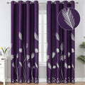 Purple Curtains Blackout Thermal Insulated Window Curtains Drapes by ESTELARTEXTILER