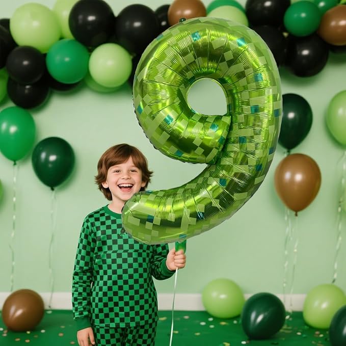 Green Number Balloons, Gaint Green Pixel Number 2 Balloon 40 Inch Dark green 2 - Image 7