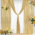 Eternal Beauty Gold Sequin Backdrop Curtains, 4 Panels 2x8FT | 3mm Sparkle by EternalBeauty