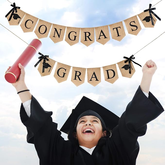 2026 Graduations Decorations Burlap Banner - Image 4