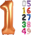 Orange Number 1 Balloon 40 Inch, 1st Birthday Party Decorations Men Women | by IWERP