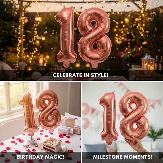 20 Pieces Foil Mylar Number Balloons 0 to 9 Set - Image 5