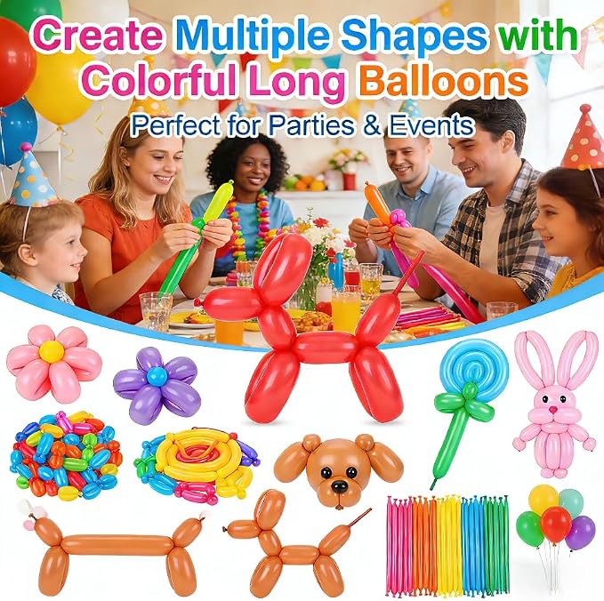 Hand Balloon Pump with 260 Balloons, Manual Air Inflator Pump - Image 2