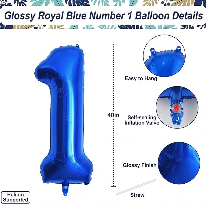 Navy Blue Number 11 Balloon 40 Inch, Shiny Foil Twin Digit Event Decor | - Image 4