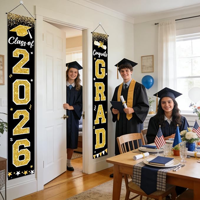 Graduation Decorations 2026, Graduation Banner Class of 2026, Congrats Grad - Image 6
