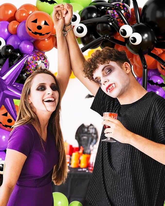 Halloween Balloon Arch Garland Kit, Explosion Star Foil Balloons - Image 6