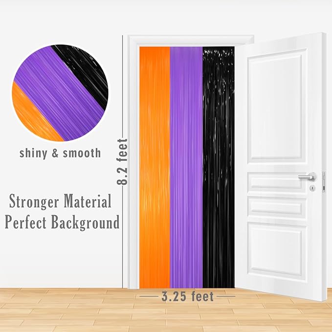 GOER 3.2 ft x 8.2 ft Metallic Tinsel Foil Fringe Curtains - Image 3