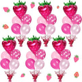 Civaner Rose Red Strawberry Party Balloons Stand Kit 6 Sets, Cute Colors by Civaner