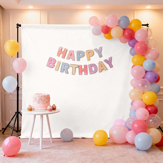 Ivory Photography Backdrop for Photoshoot, Fabric 6x9ft | Polyester Studio - Image 3