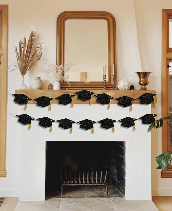 Graduation Decorations Class of 2026 Glitter Pre-Strung Congrats Grad - Image 2