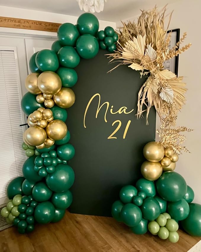 Green Balloon Arch Kit, 18 12 10 5 Inch Different Size Balloons - Image 3