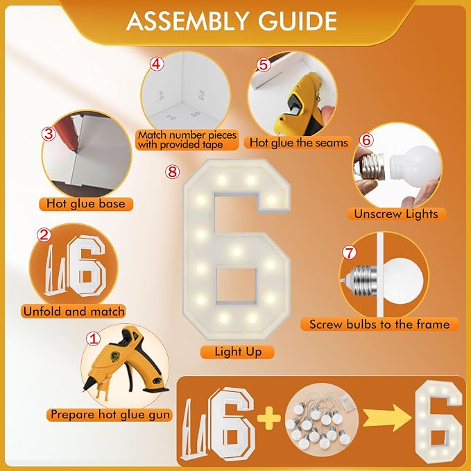 4FT Light Up Numbers Letters, Marquee Light Up Letters, Giant Mosaic Balloon - Image 3