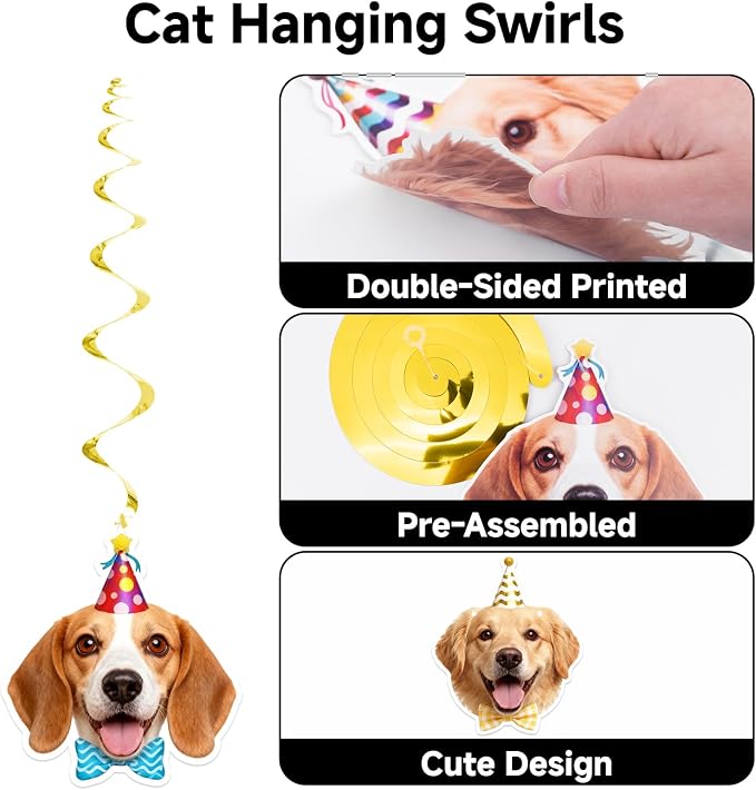 Alynta Dog Happy Birthday Banner Pre-Strung Dog Birthday Party Decorations | NO - Image 4