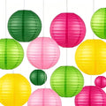 12 Pcs Paper Lanterns Party Decorations, 8 and 10 in Hanging Round Lantern Lamps by AimtoHome
