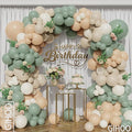Dusty Green Balloon Arch Kit 162PCS Nude Sand White Neutral Apricot Matte by GIHOO