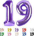 19 Balloon Numbers 40Inch for 19th Year Old Birthday Decorations, Inflation by Mluchee