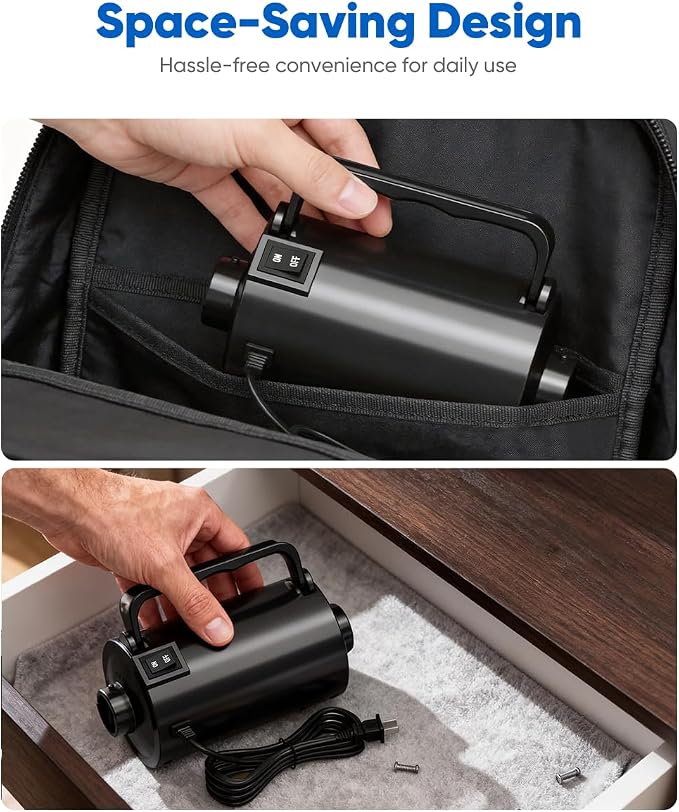 Electric Air Pump with Hose for Inflatables, High Power Inflator Deflator Blow - Image 7
