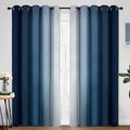 Yakamok Ombre Curtains Blue and Greyish White by Yakamok