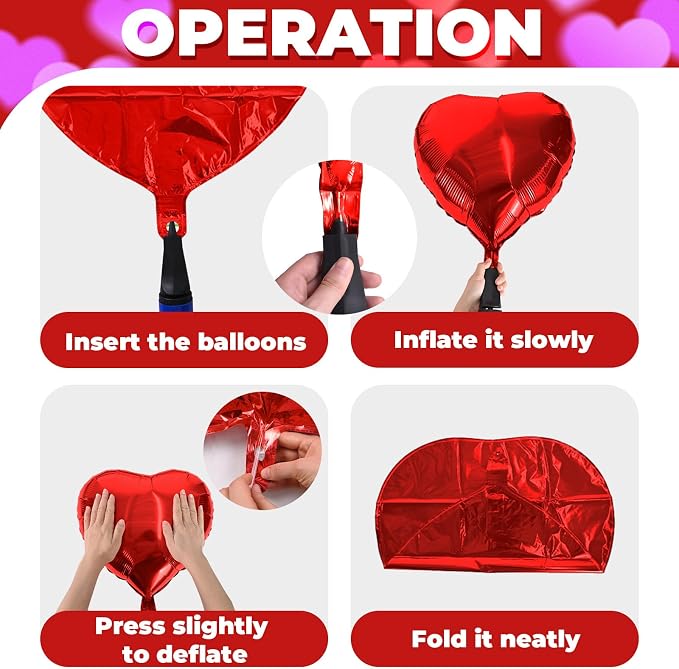 Valentines Day Balloons Decoration, Be Mine and Red Heart Letter Balloons - Image 5