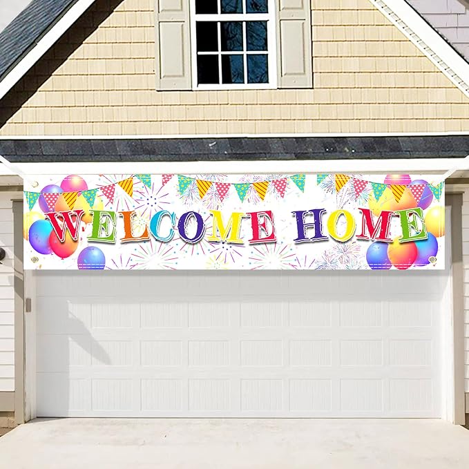 Large Welcome Home Banner 5.67 x1.17ft Welcome Home Yard Sign Decoration - Image 3