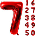 40 Inch Red Number 7 Balloon Large Red Foil Balloon Red 7 Balloons Mylar Helium by Yeodong