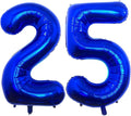 Navy Blue 25 Number Balloons, 40 Inch Giant Number 25 Balloons Foil Mylar by Lovoir