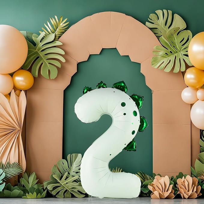 Dinosaur Number 2 Balloon, 30 Inch Birthday Party Decorations - Image 2