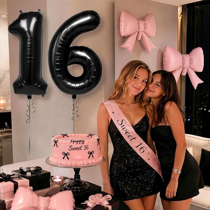 40 Inch Black Number Balloons 0-9 - Image 7
