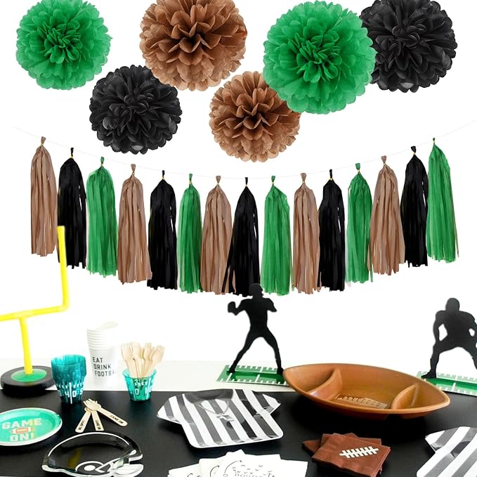 Green Black Brown Party Decorations - Image 4
