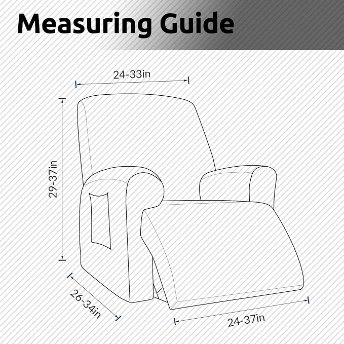 Recliner Chair Covers, 1-Piece Lazy Boy Recliner Covers, Chocolate | Washable - Image 4