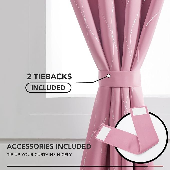 Deconovo Living Room Curtains 45 Inches Long, Thermal Insulated, Room Darkening - Image 4