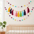 Syhood 3 Pcs 79" 2 Pom Pom Garland Wall Decor and 36" 1 Boho Tassel Garland by Syhood