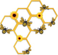 Yousoontic 26 Pcs Honeycomb Decorations Include 7.9'' Wooden Hexagon 3D Bee by Yousoontic