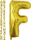 VHUWE 40 inch Gold Letter F Balloon, Big Size Alphabet Foil Mylar Helium by VHUWE