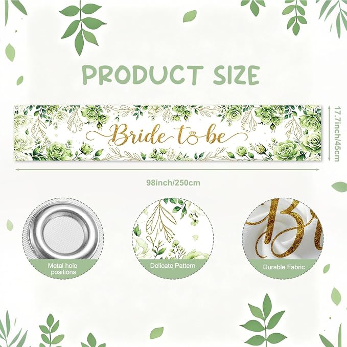Bride To Be Banner Happily Ever After Bridal Shower Wedding Banner | Reusable - Image 2