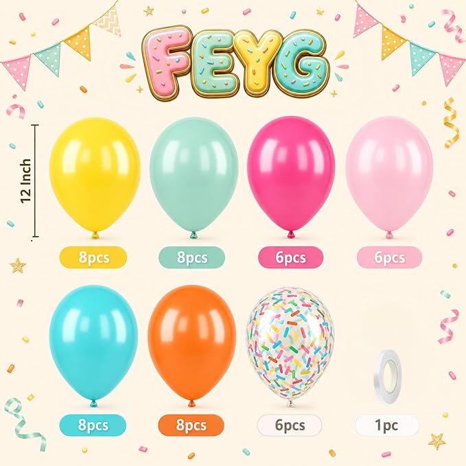 Rainbow Balloons, for Girls Birthday Baby Shower Rainbow Wedding and Summer - Image 2