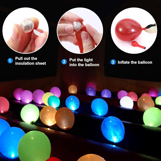 ZGWJ 100PCs Purple Balloon Lights Mini, Battery Powered, Long Standby Time - Image 5