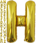 VHUWE 40 inch Gold Letter H Balloon, Big Size Alphabet Foil Mylar Helium by VHUWE