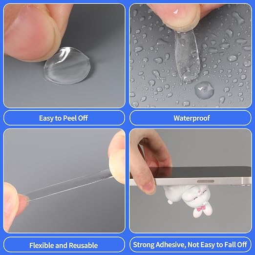 JANYUN 560 Pcs Adhesive Dots, 25 mm Round Putty Clear Sticky Tack - Image 5