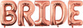 40 Inch Rose Gold BRIDE Letter Foil Balloons, Giant Mylar Helium Balloons by VHUWE