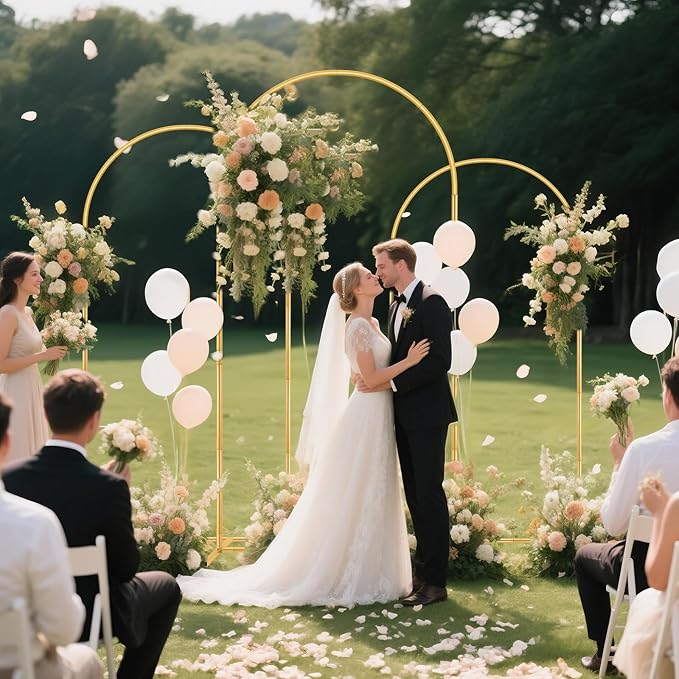 3 Pack Metal Arch Backdrop Stand Balloon Arbor Frame | Arch Stands - Image 4