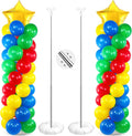Seematn 2 Sets Balloon Stand Kit Hero Themed Party Decor 142 Pcs Adjustable by Seematn