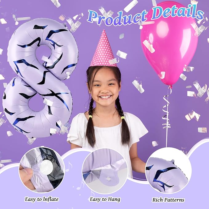 40 Inch Kpop Theme Number 8 Balloon, Birthday Party Decorations - Image 4