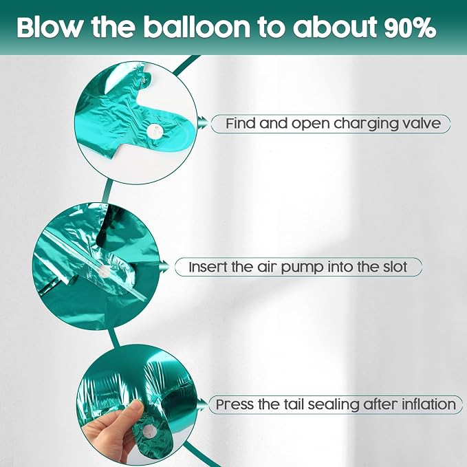 7 Balloon - Teal Birthday Number Balloons, 40 Inch Decorations Men Women | Teal - Image 6