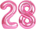 Pink Foil Number 28 82 Balloon 40 Inch, Helium Mylar 28 82 Numbers Birthday by Upgesy