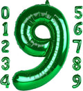 Number 9 Balloons 40 Inch for 9 19 Birthday Party Decorations, Dark Green | by Mluchee