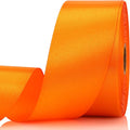 1-1/2 Inch 30 Yards Orange Solid Satin Ribbon by Unknown