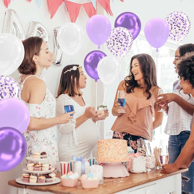 Patimate Lavender Purple Balloons Set - Image 2